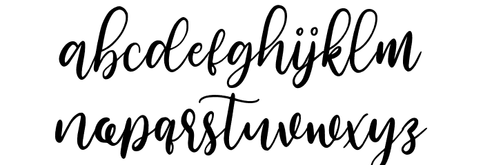 Angellina Font LOWERCASE