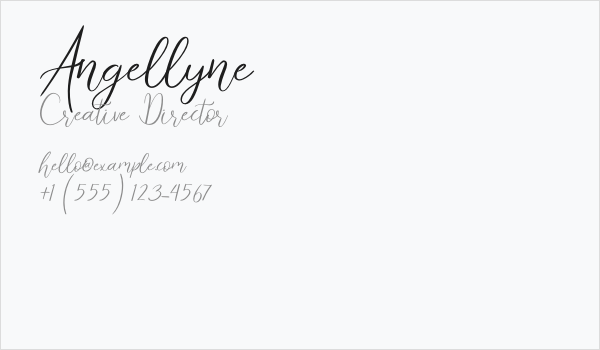 Angellyne Business Card