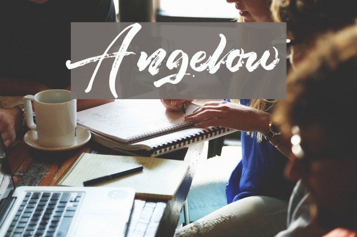 Angelow Font examples