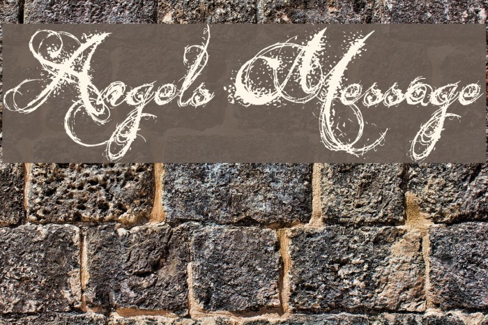 Angels Message Font examples