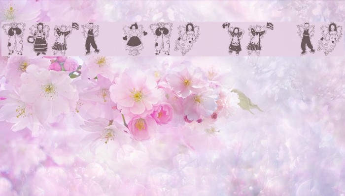 Angels around the world Font examples