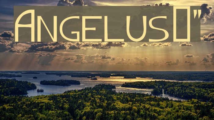 Angelus!` Font examples