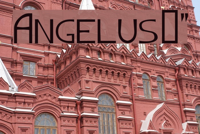 Angelus!` Font examples