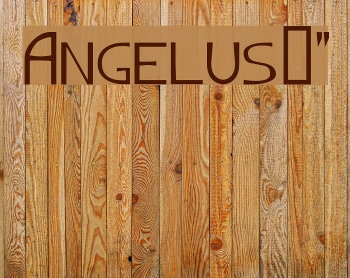 Angelus!` Font examples