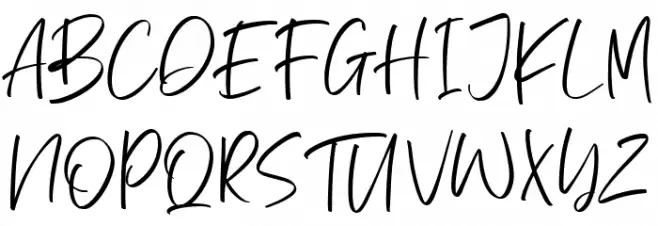 Angelwine Font UPPERCASE