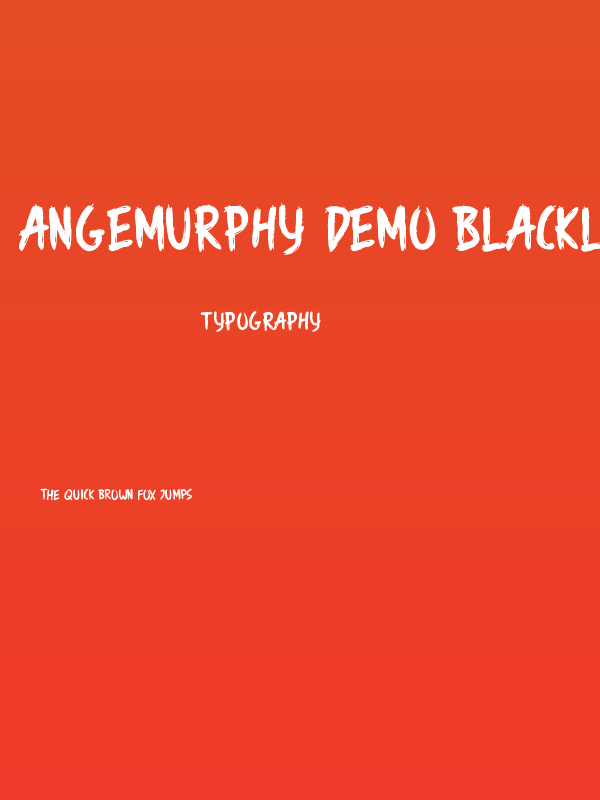 Angemurphy Demo Blackletter Poster