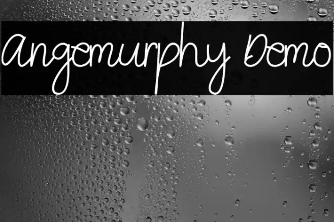 Angemurphy Demo Schriftart examples