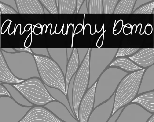 Angemurphy Demo Schriftart examples