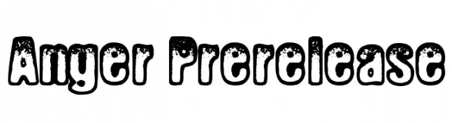 Anger Prerelease  フリーフォントのダウンロード