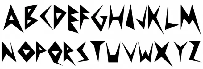 Anger フォント 大文字