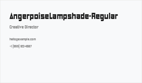 AngerpoiseLampshade-Regular Business Card