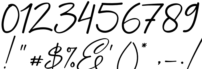 Angers Script Font OTHER CHARS