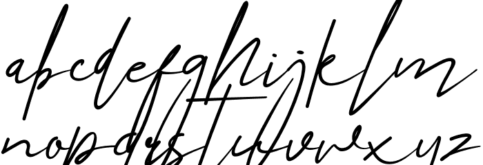 Angers Script Font LOWERCASE