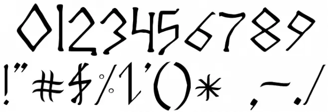 Angerthas Moria Font OTHER CHARS