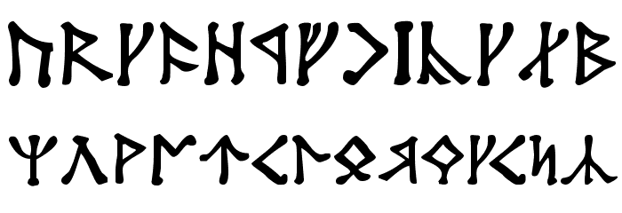Angerthas Font LOWERCASE