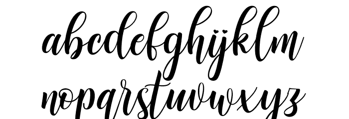 Angestina Font LOWERCASE