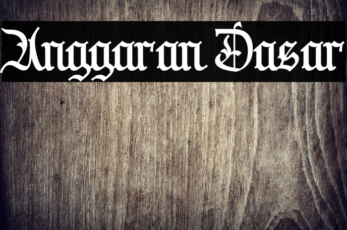 Anggaran Dasar Example 1