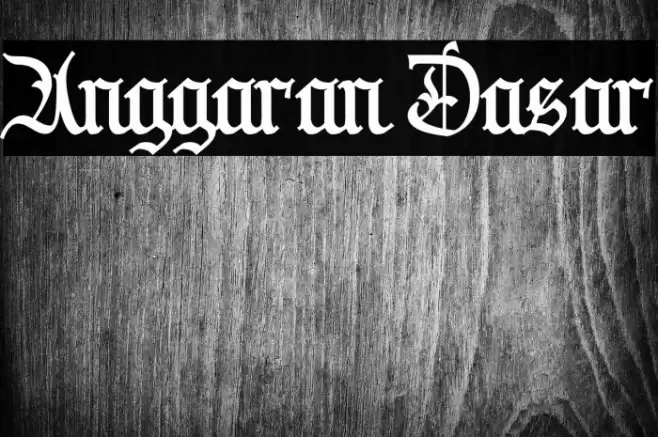 Anggaran Dasar フォント examples