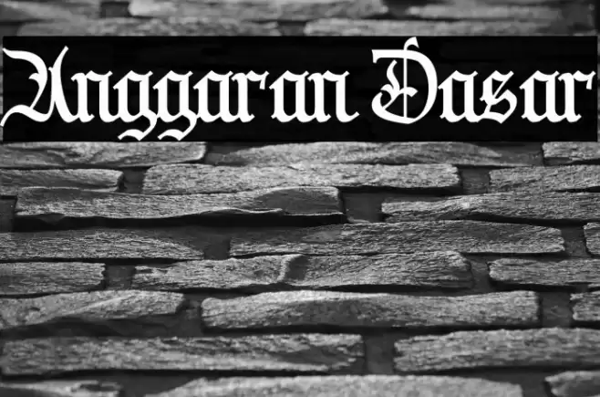 Anggaran Dasar フォント examples