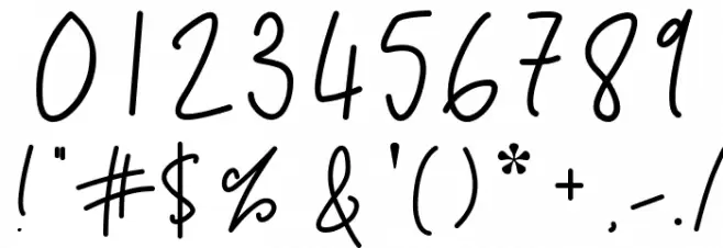 Anggeliana Font OTHER CHARS