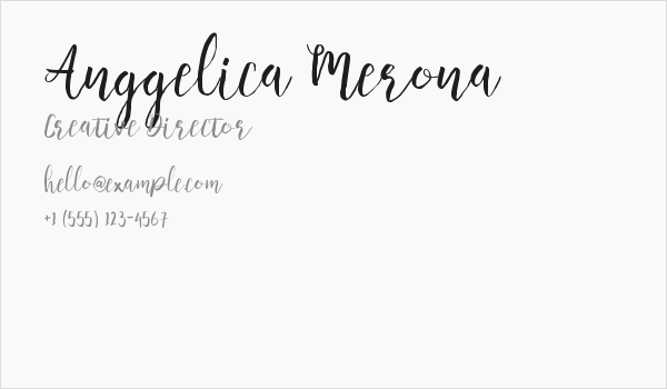 Anggelica Merona Business Card