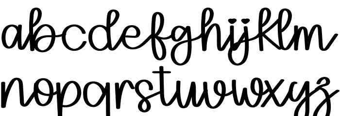 Angglea Wedding Font LOWERCASE