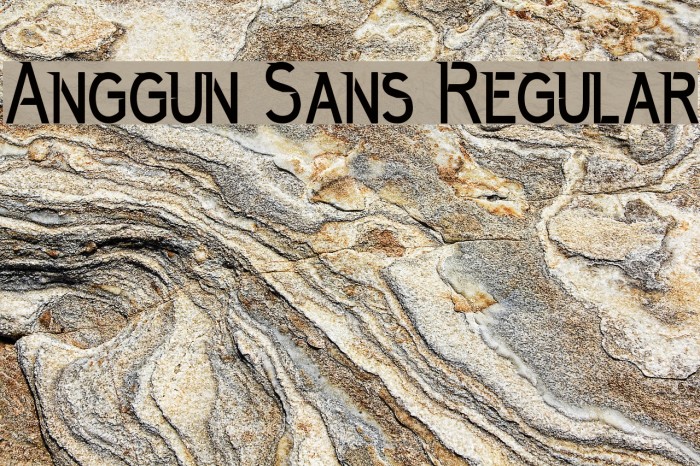 Anggun Sans Regular Font examples