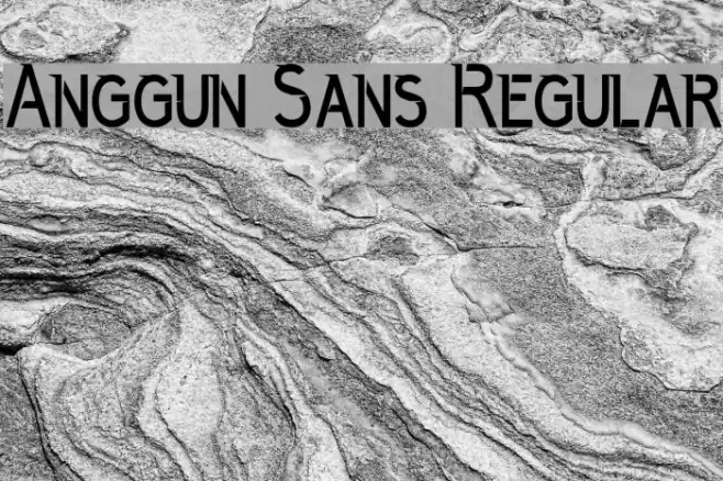 Anggun Sans Regular Schriftart examples
