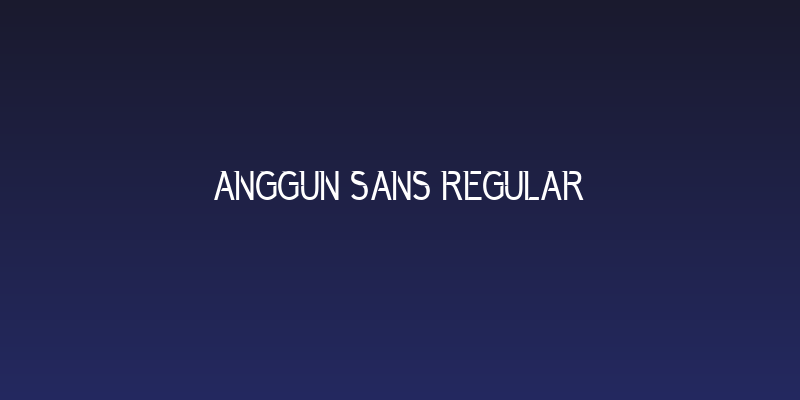 Anggun Sans Regular Social Header