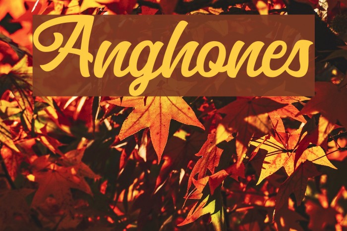 Anghones Font examples
