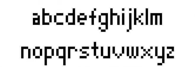 Angie Atore Regular Schriftart Kleinbuchstaben