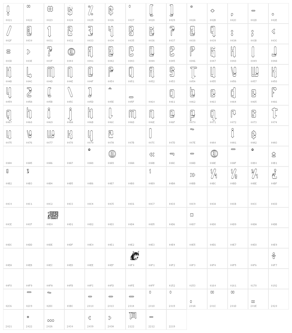 Angie TanLines Character Map