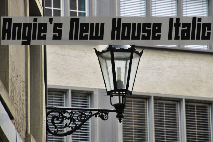 Angie's New House Italic Font examples