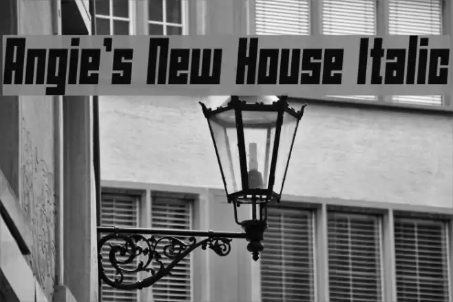 Angie's New House Italic Polices examples