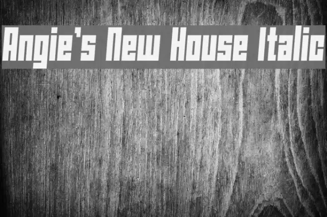 Angie's New House Italic Polices examples