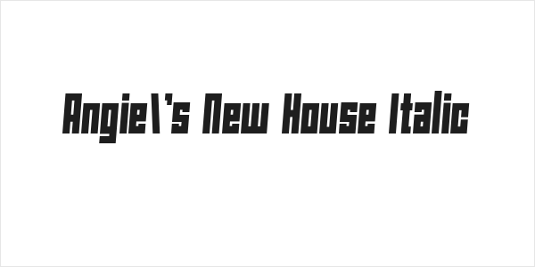 Angie's New House Italic Logo