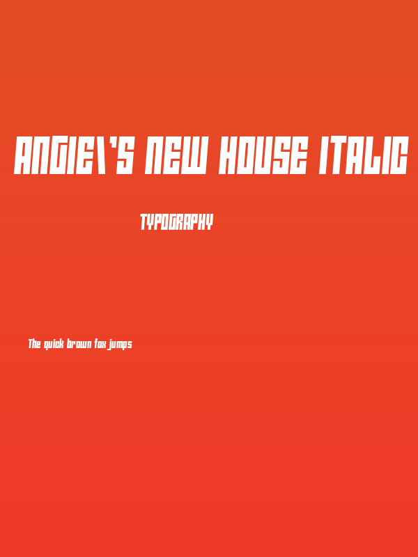 Angie's New House Italic Poster