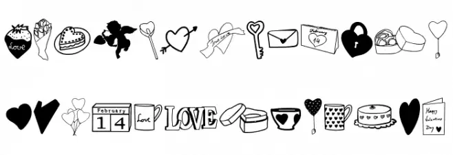 Angie's Valentines Font LOWERCASE