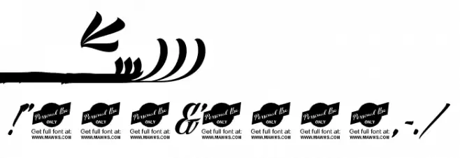 Angilla Tattoo Personal Use Font OTHER CHARS