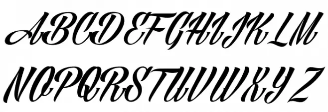Angilla Tattoo Personal Use Шрифта ВЕРХНИЙ