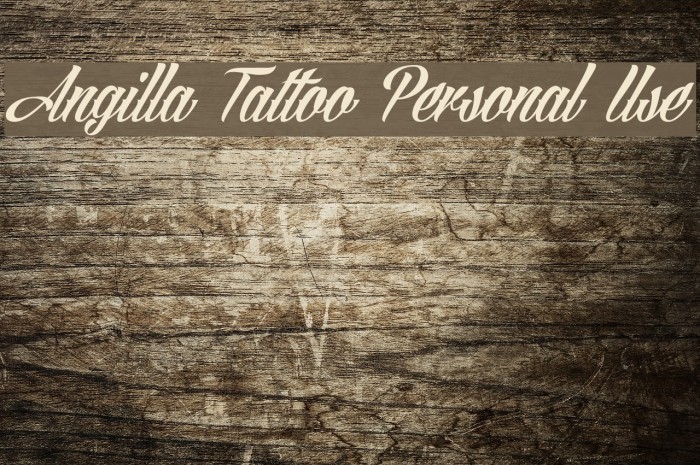 Angilla Tattoo font  free for Personal