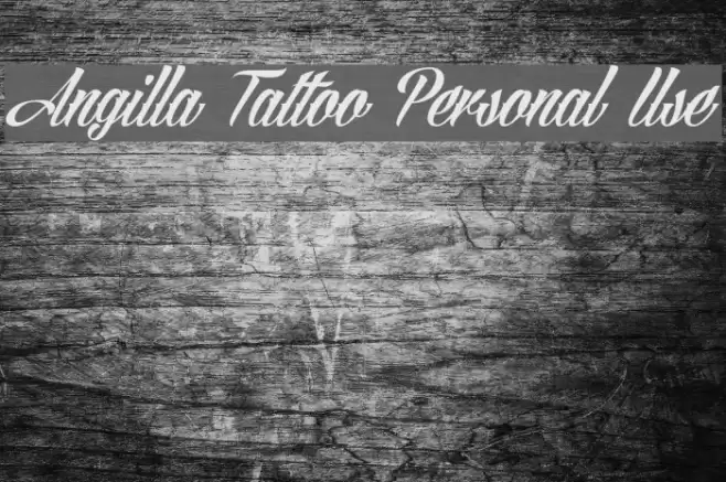Angilla Tattoo Personal Use Font examples