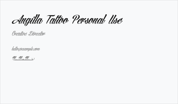 Angilla Tattoo Personal Use Business Card