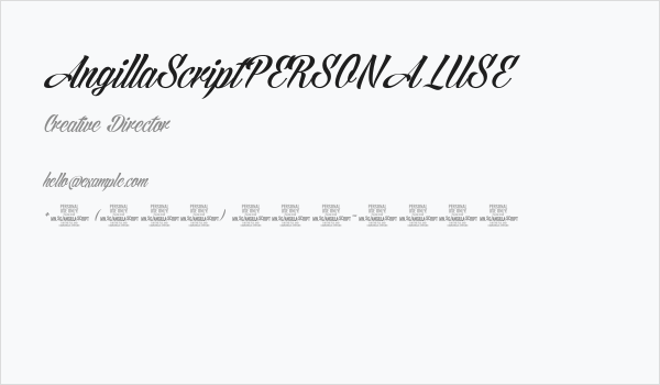 AngillaScriptPERSONALUSE Business Card