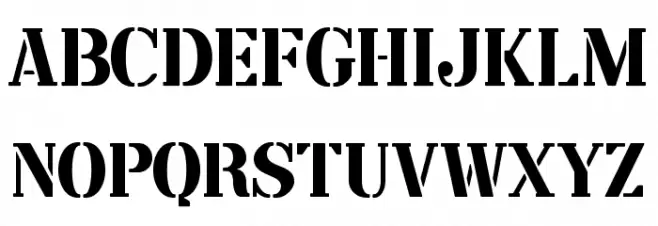 Angkatan Bersenjata Schriftart Kleinbuchstaben