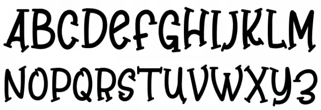 Angkise Schriftart Groß