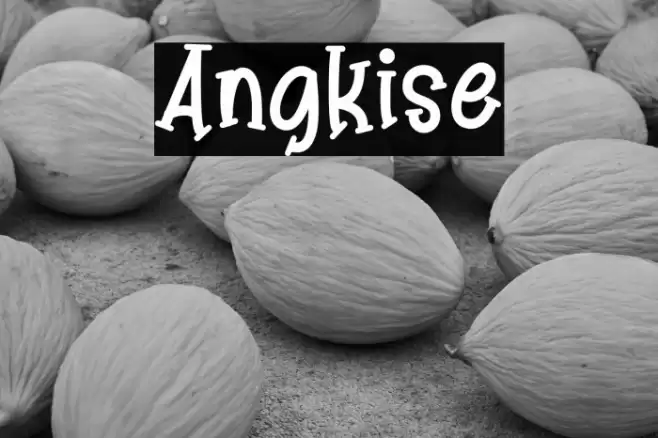 Angkise Font examples