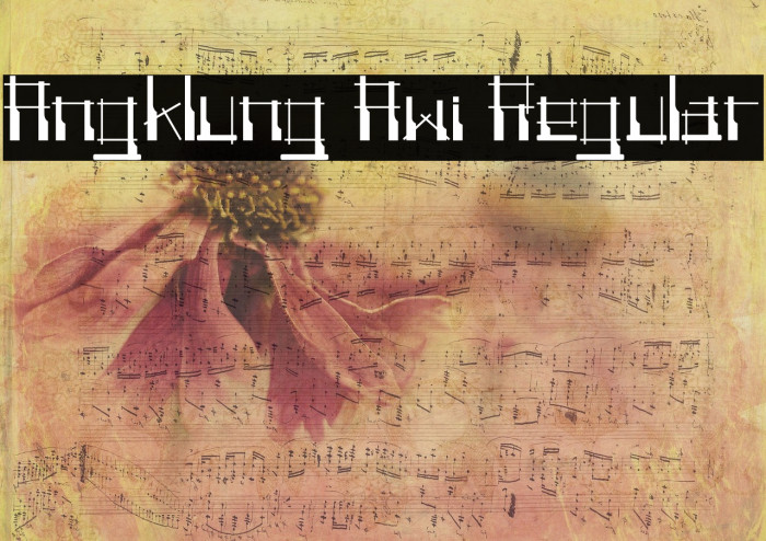 Angklung Awi Regular Font examples