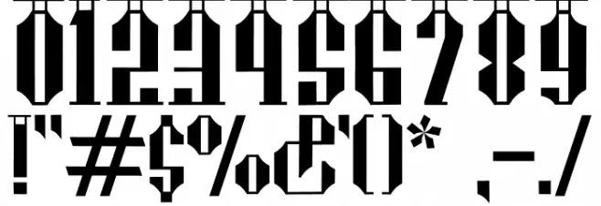 Angklung Bamboo Font OTHER CHARS