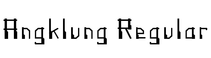 Angklung Regular  Скачать бесплатные шрифты